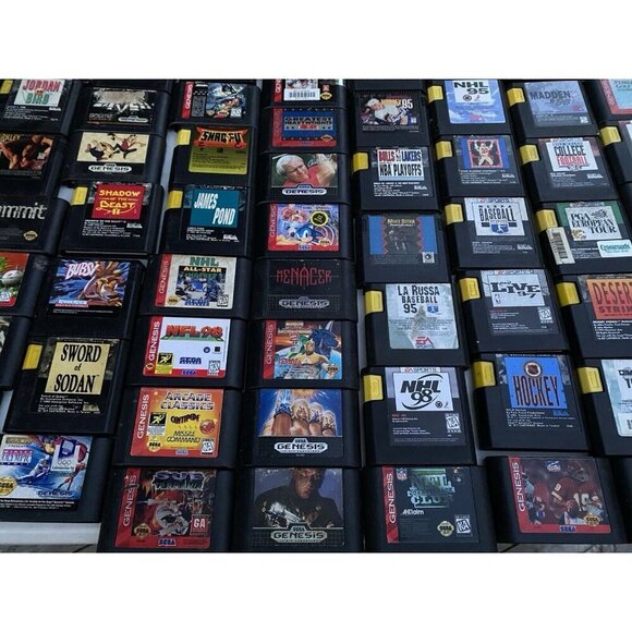 Lot of 75+ Vintage Sega Genesis Video Games Bundle - Batman Forever, The Ooze - Picture 5 of 11